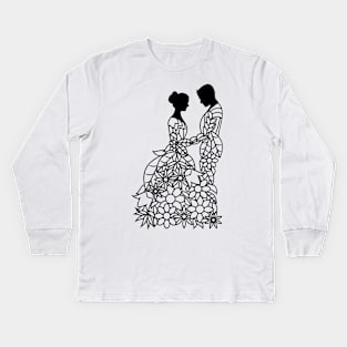 Bride And Groom Kids Long Sleeve T-Shirt